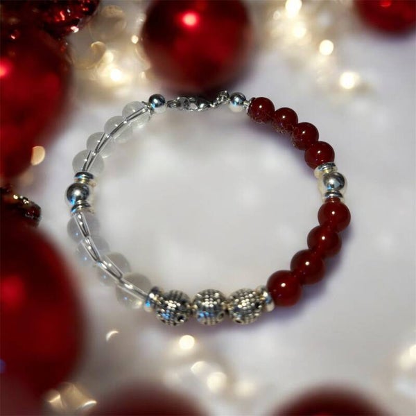 Bracelet Cornaline &  Cristal