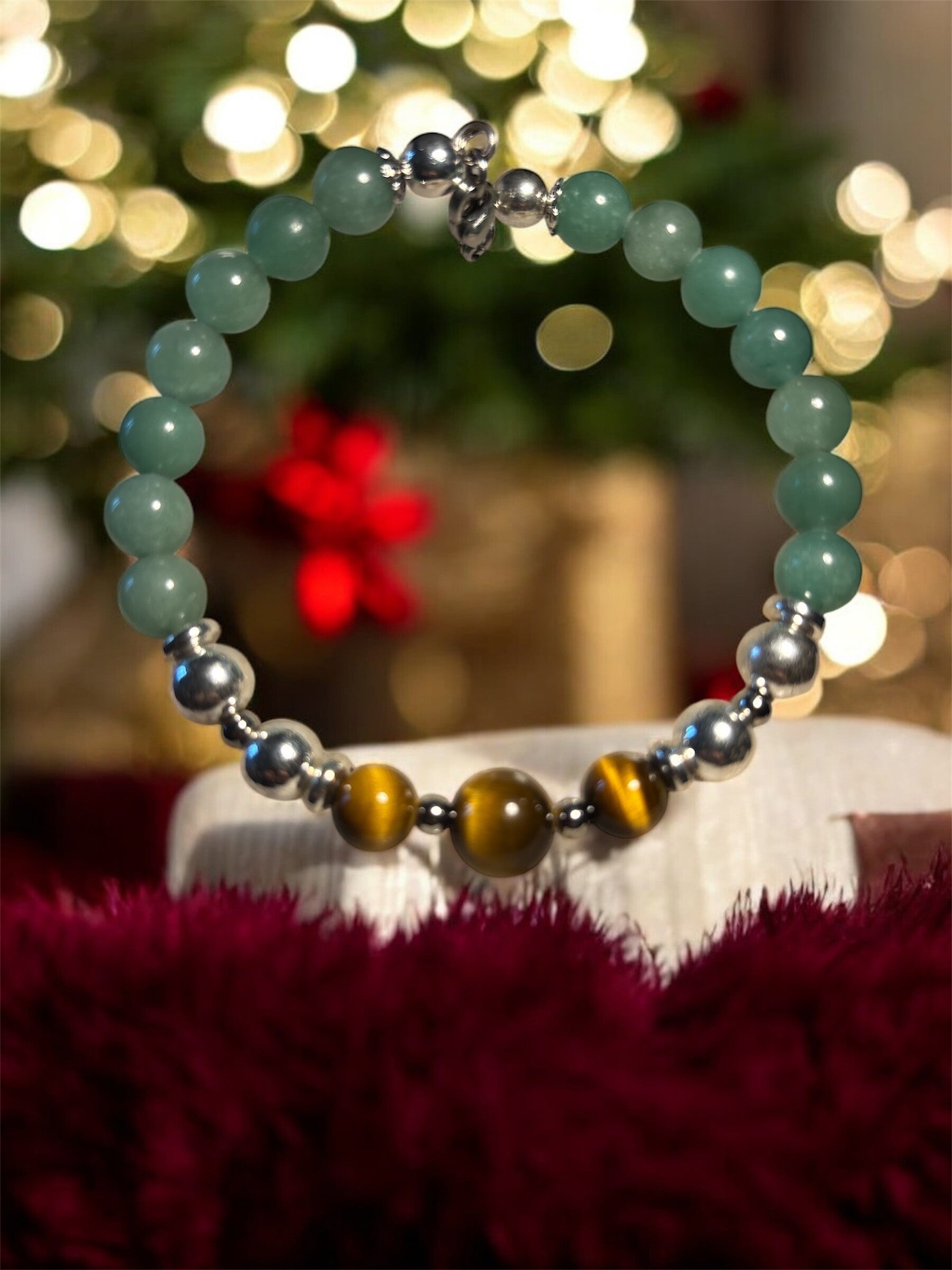 Bracelet Aventurine & Oeil de Tigre