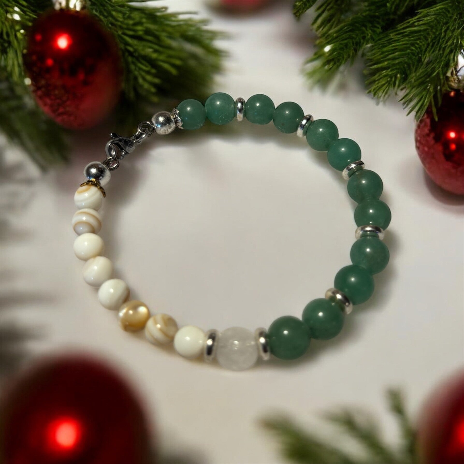 Bracelet aventurine & Coquillage