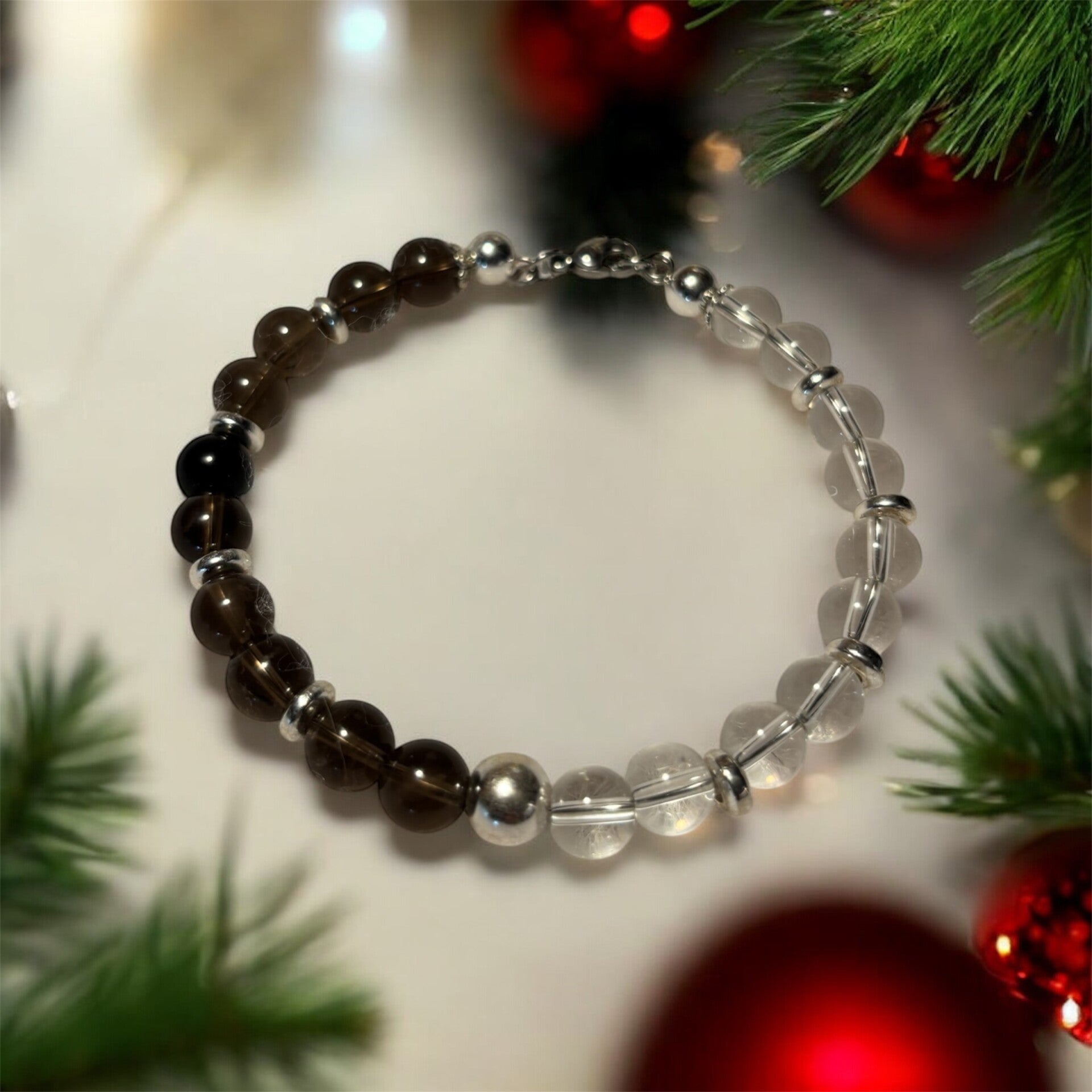 Bracelet Cristal & Quartz fume