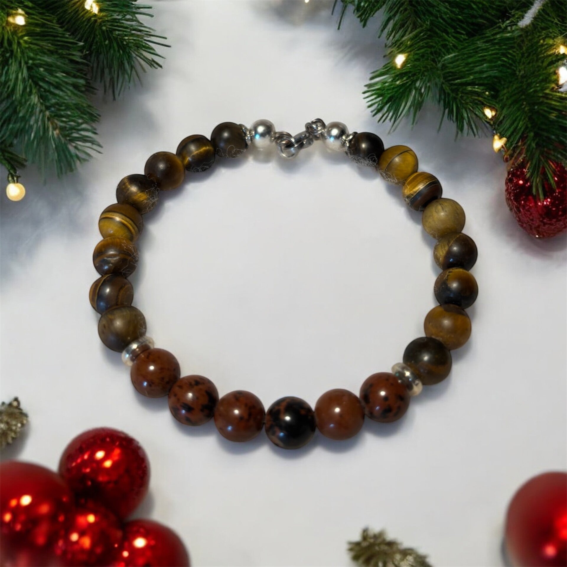 Bracelet Œil de Tigre & Jaspe Breshique