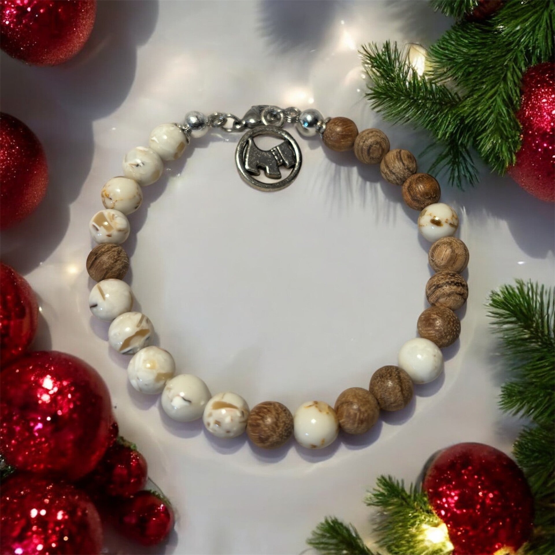 Bracelet Turquoise Africaine & Bois de santal