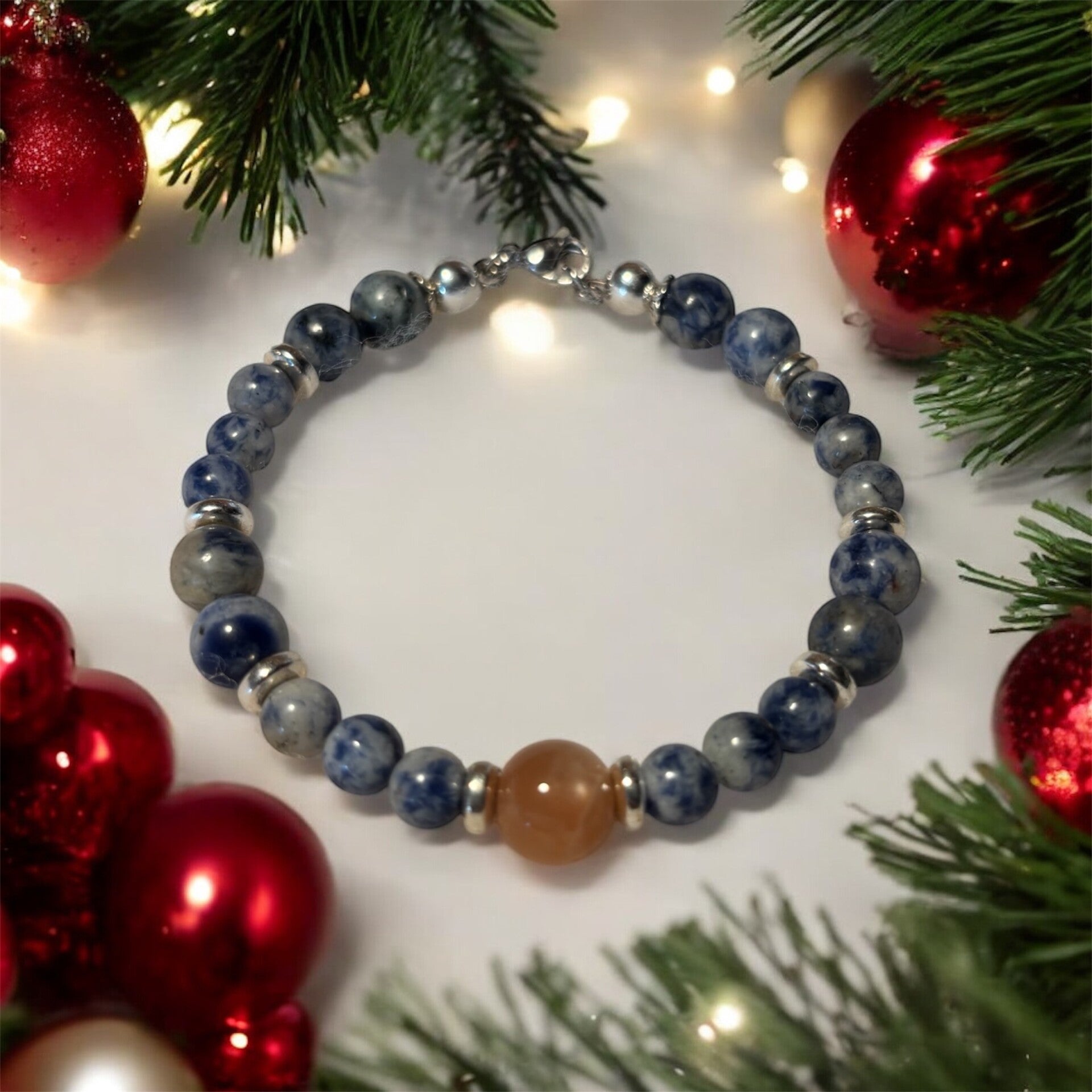 Bracelet Sodalite & Pierre du Soleil