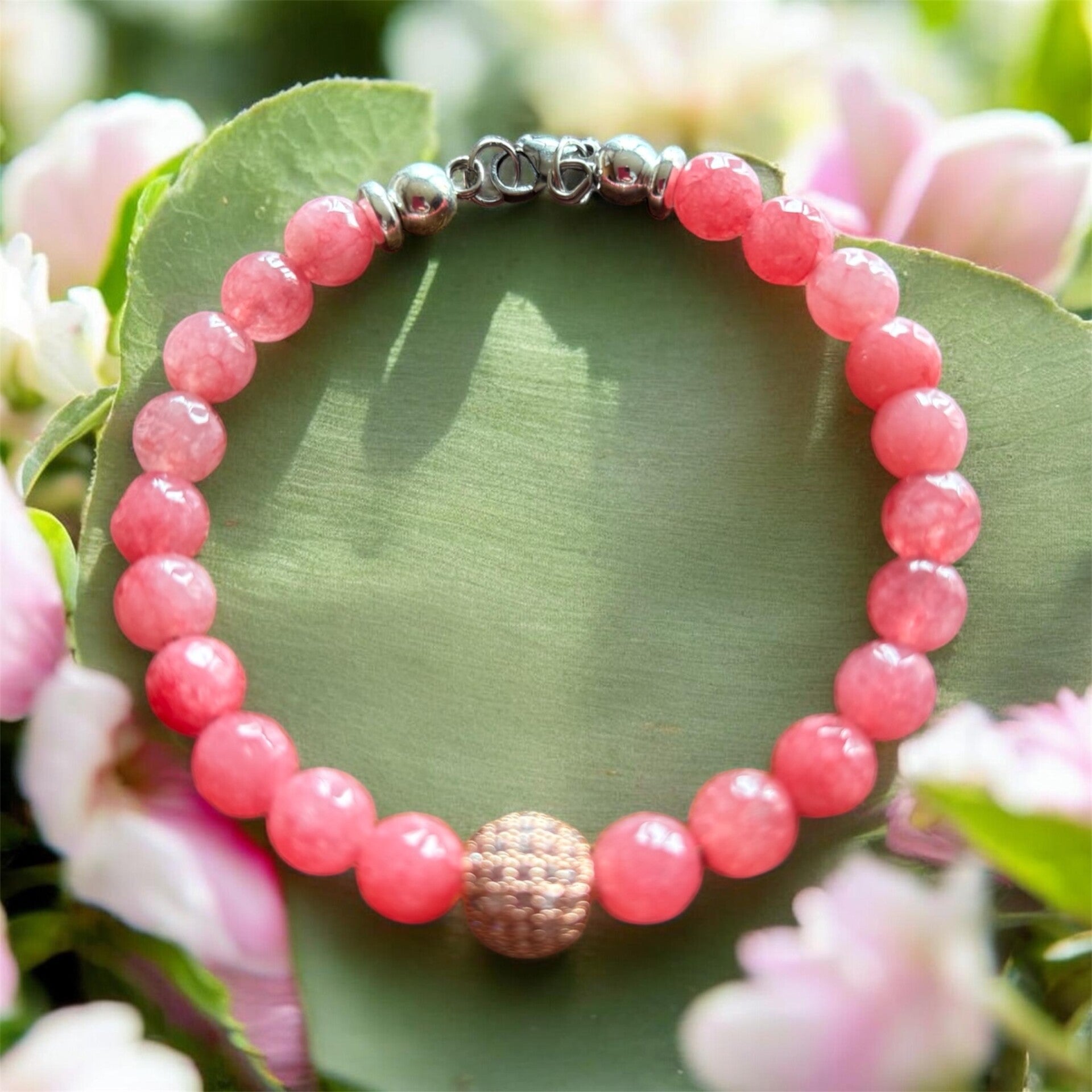 Bracelet Quartz Rose Fraise