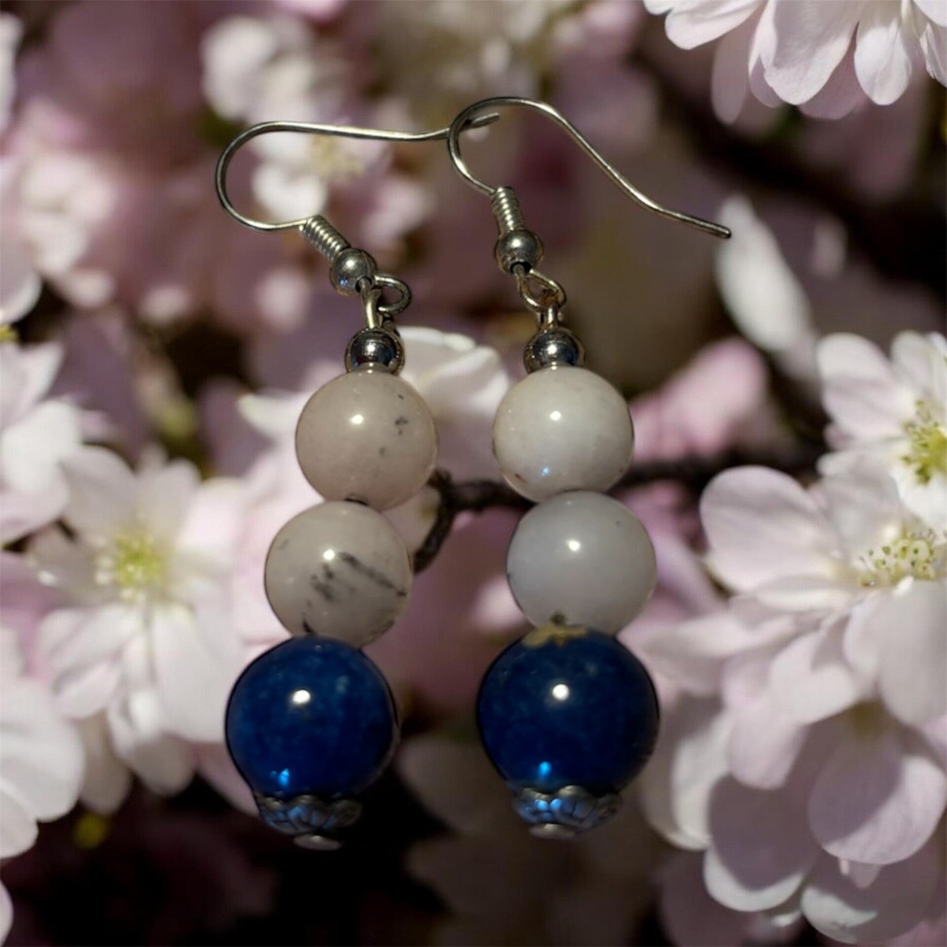 Bo Agate Fleur De Cerisier & Lappilazuli