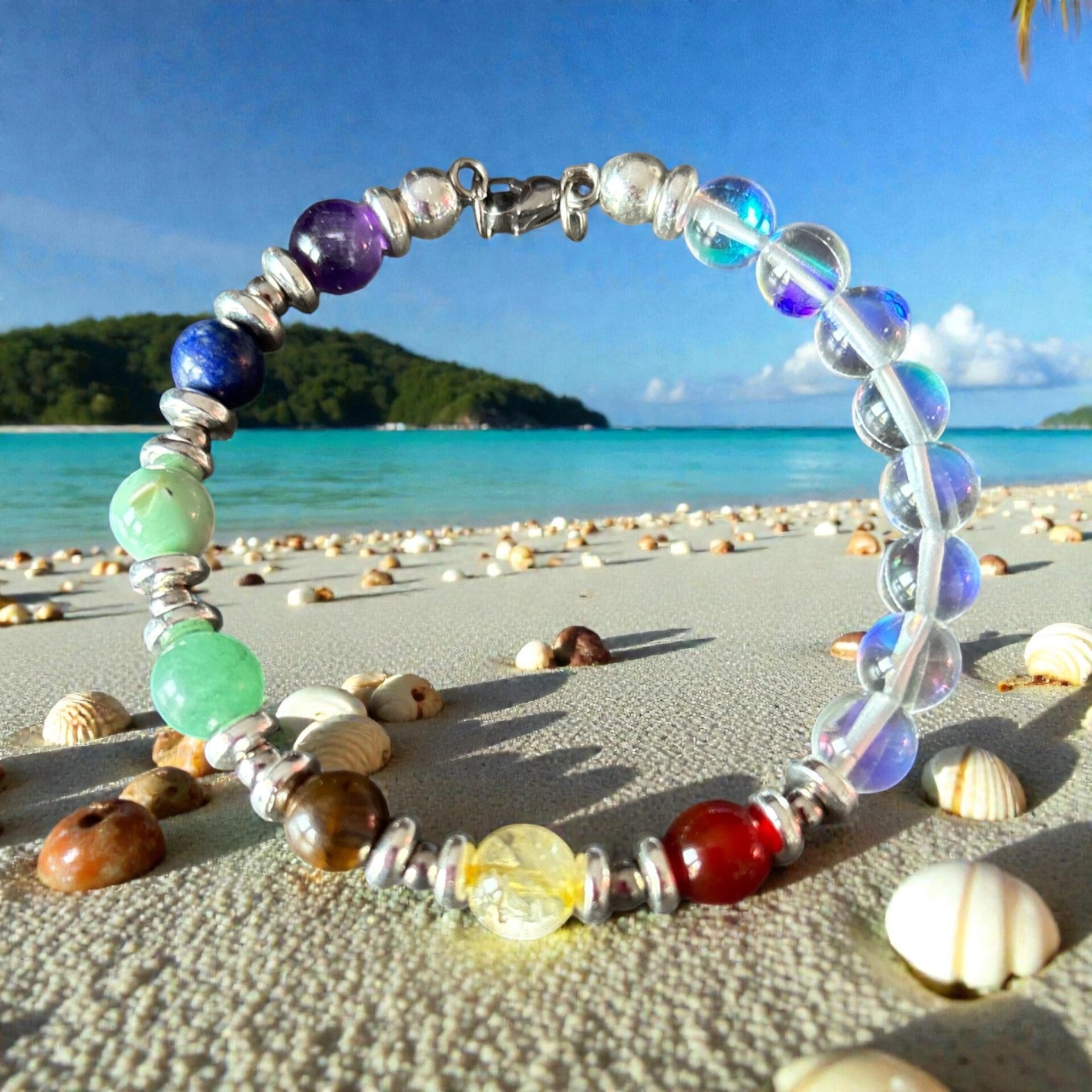 Bracelet 7 shakkras Pierre de Lune