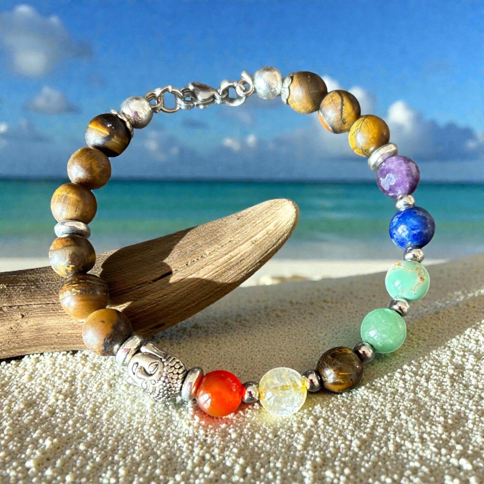 Bracelet Oeil de Tigre 7 Shakkras