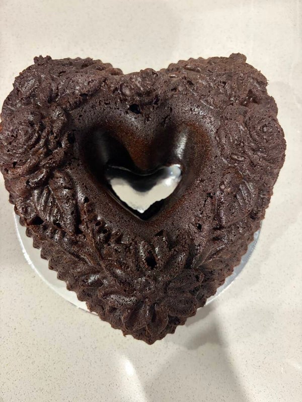 Whimsy Decorative Cake Bundts Collection | Chocolate Floral Sweetheart Bundt | $40 (No Icing)