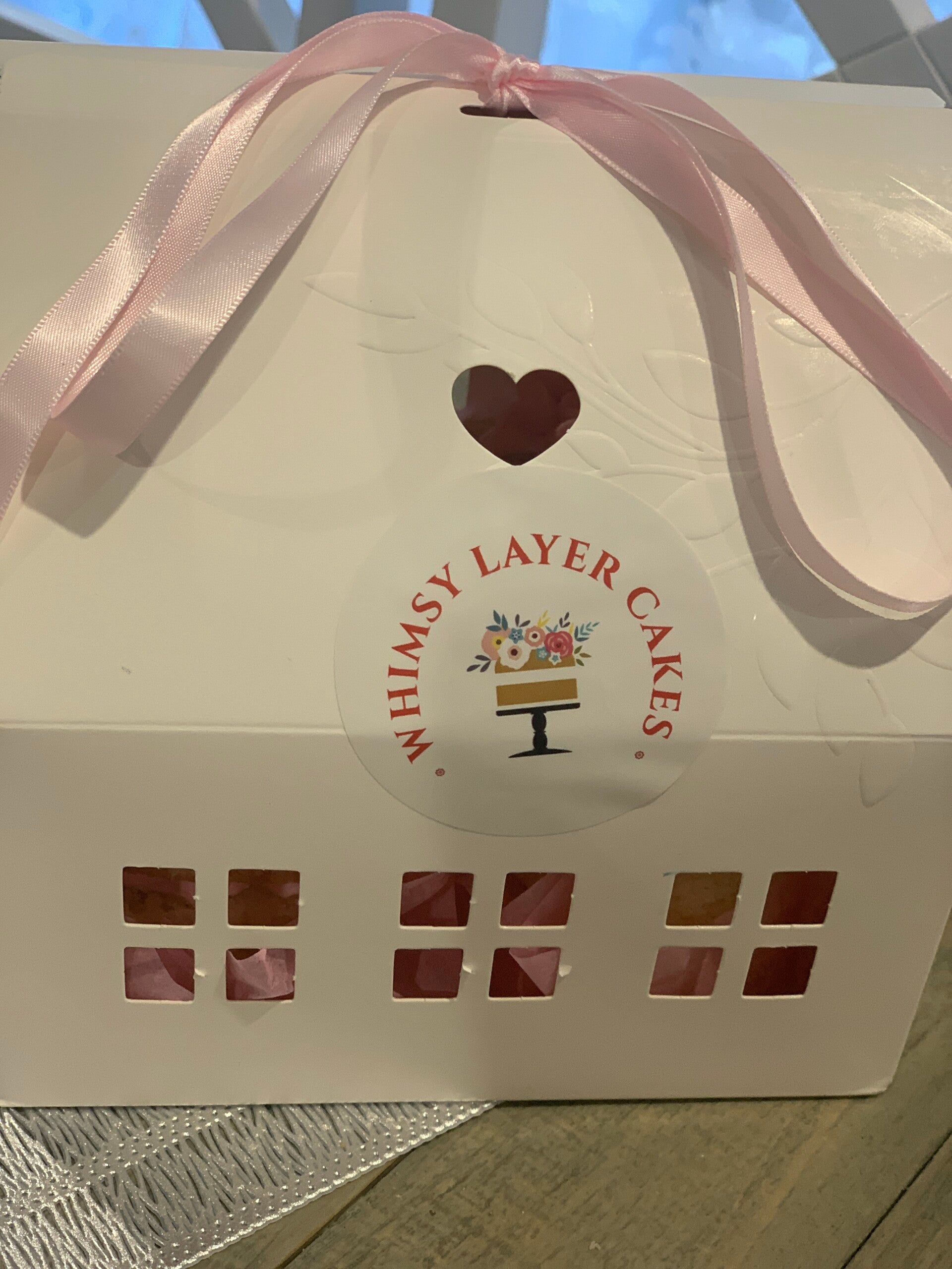 NEW | Whimsy Pink Champagne Mini Layer Cake in an Enchanted Cottage Box  | Pack of 4 $35