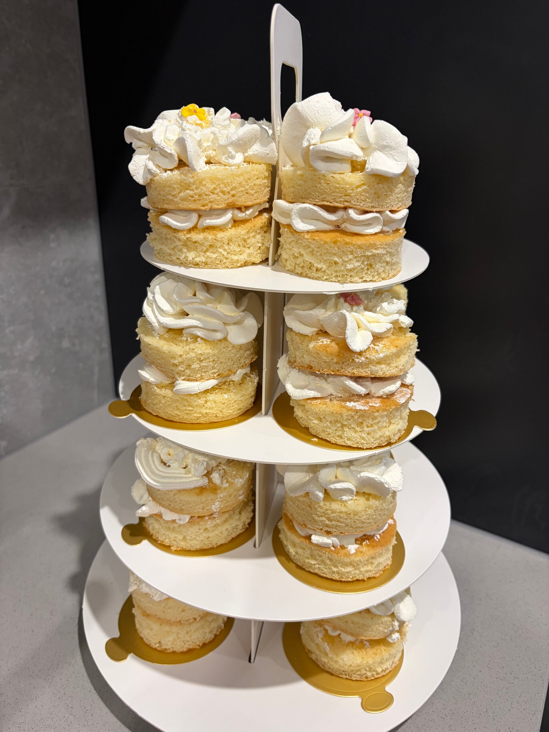 Whimsy High Tea Boutique Collection | High Tea Takeaway Treat Stand | 16 Boutique 2 layer cakes $120