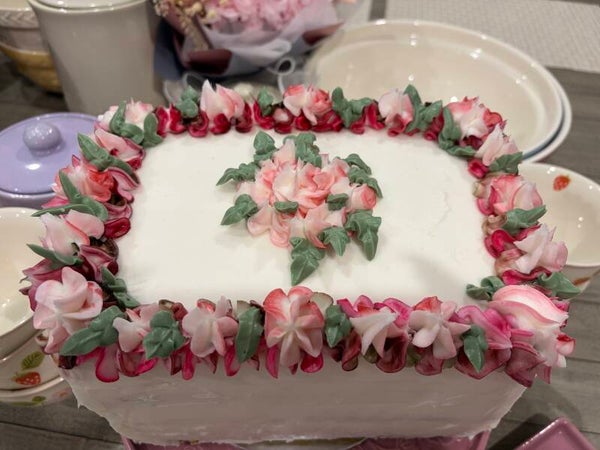 Whimsy Layer Cakes — Rainbow & Wildflowers Celebration Cake | $80