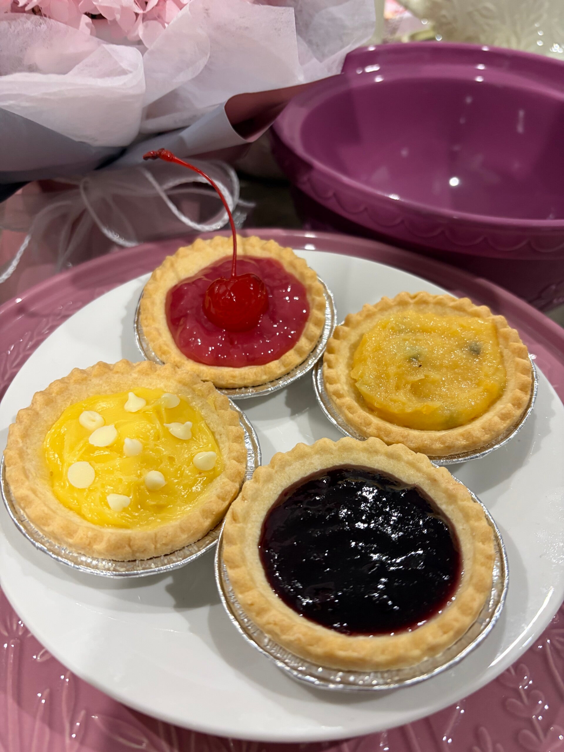 Mini Tarts | White Chocolate & Lemon, Curd,  Raspberry & Lime Curd, Passionfruit Curd & Blueberry | Interstate Friendly | Box 5 | $20