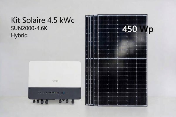 Titre : Kit Solaire 4,5 kWc – Huawei SUN2000-4.6K Hybrid + 10× Peimar 450 Wp TOPCon Dual Glass