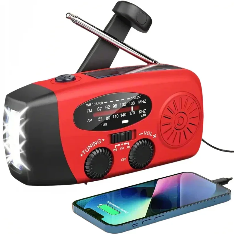 Noodradio met zaklamp (Powerbank 2.000 mAh)