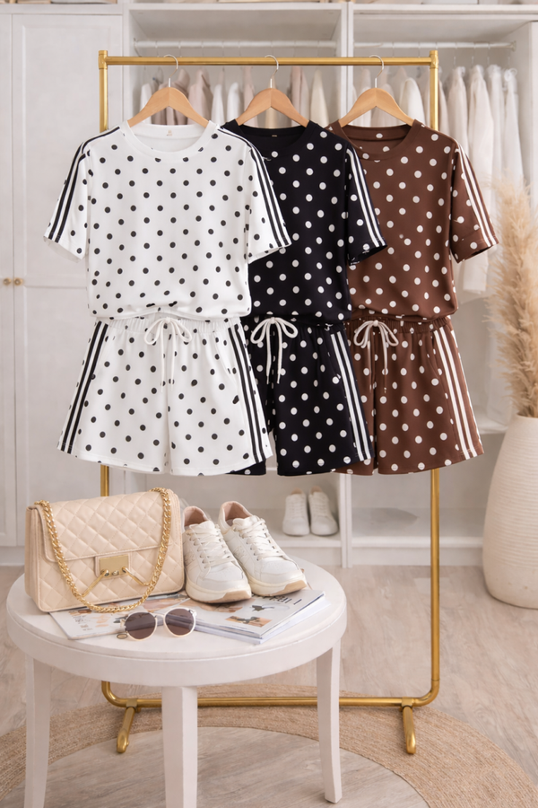 Set polka dot 4 kleuren
