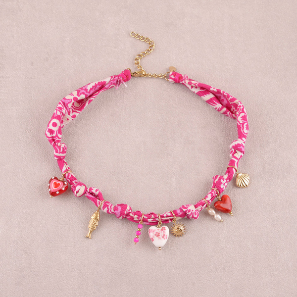 Candice Ketting - Lintstof, Hangers (Keramiek, Vis, Harten, Hars en Zoetwaterparels)