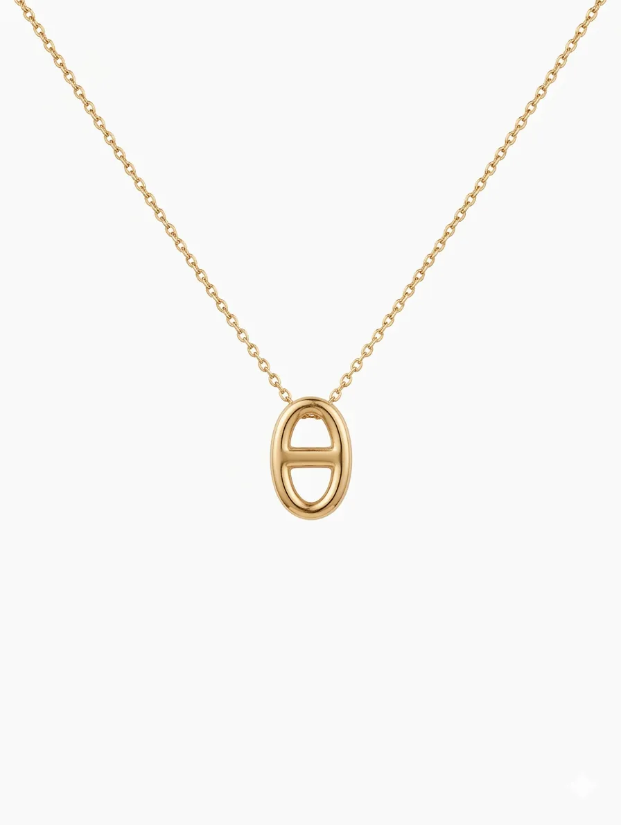Ketting met scheepsschakel hanger
