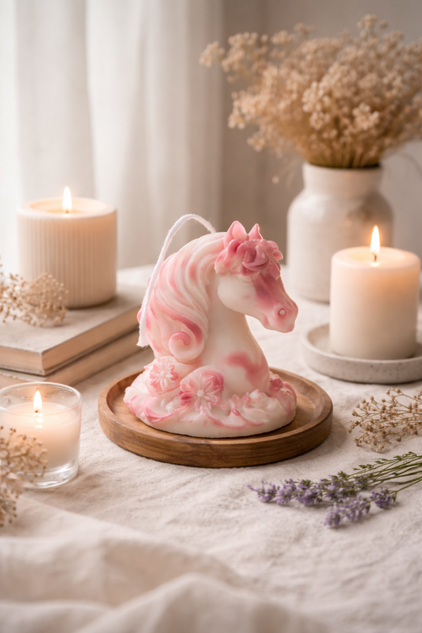 Floral Horse candle