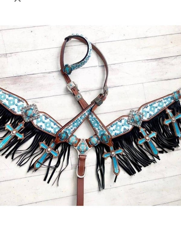Tack Barrel set blue-cross