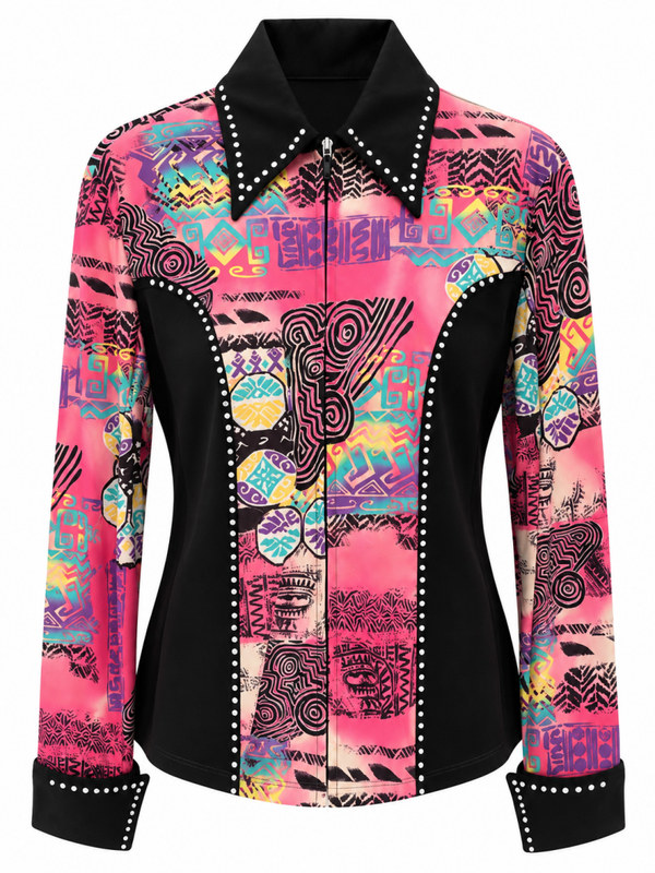 Showblouse Pink Rodeo - XXL