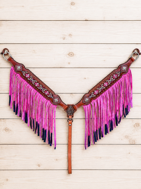 Pink cross breastcollar
