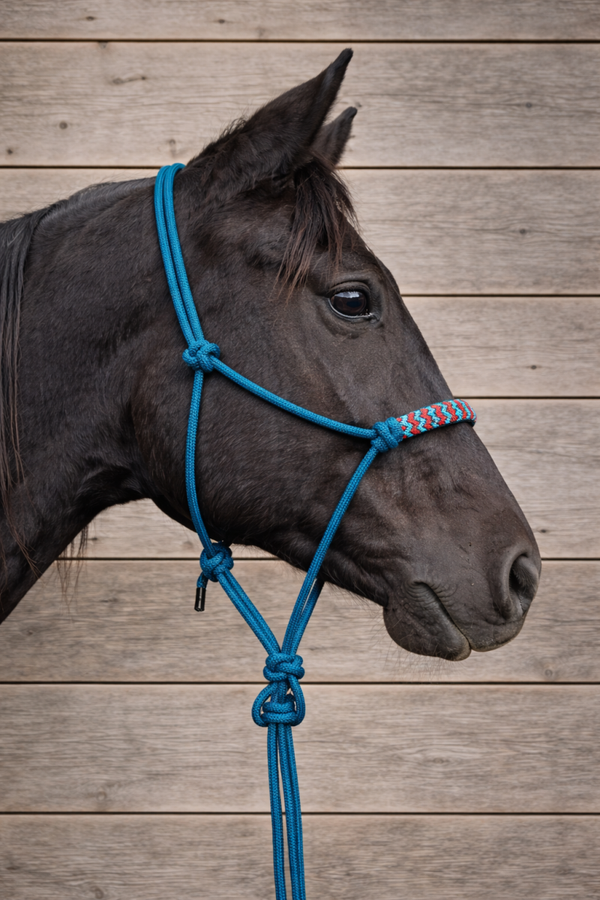 Pearl ropehalter - aquablue