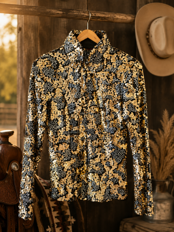 Showblouse silver and gold