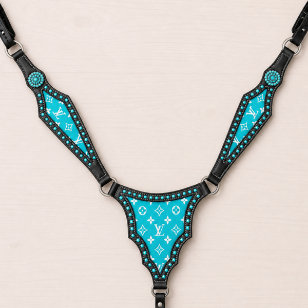 LV breastcollar Turquoise