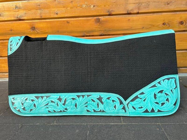 Turquoise leather pad