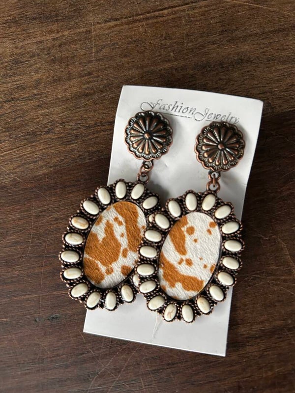 Cow earrings