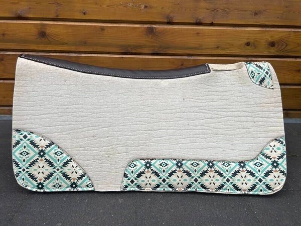 Beige pad with turquoise aztec