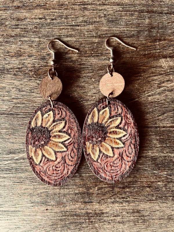Sunflower earrings
