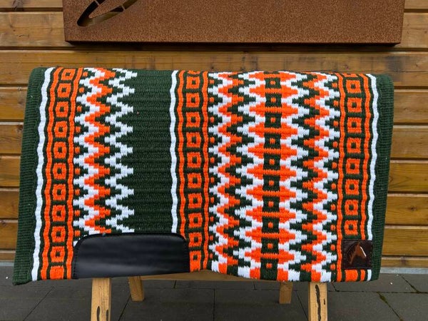 Dark green / orange showblanket