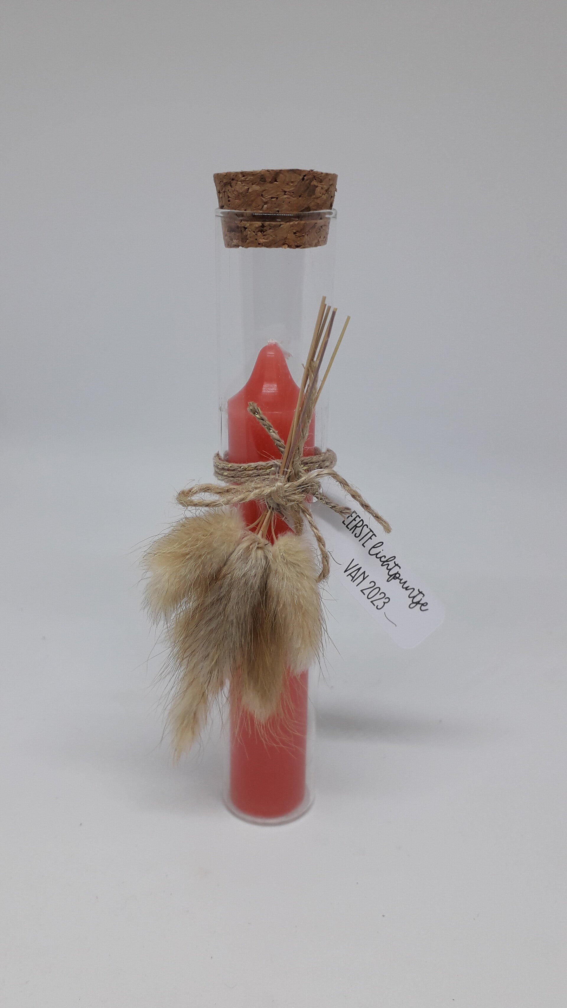 dinner kaarsje in proefbuisje - diverse kleuren