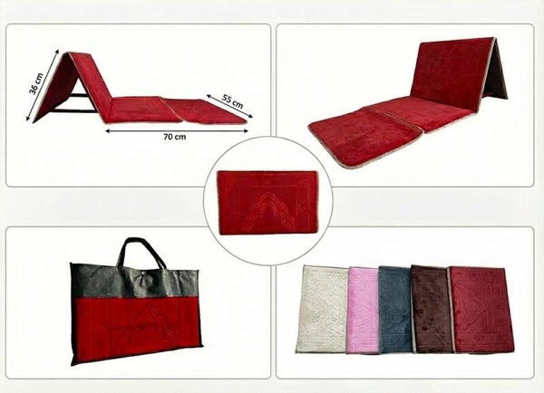 Bidkleed met rugleuning, Opvouwbaar bidkleed met leuning, bidkleed, Ramadan cadeau ideeën 2026, Islamitisch cadeau voor ouders, Islamitisch cadeau voor vader, Islamitisch cadeau voor moeder, Origineel Ramadan geschenk, Eid cadeau inspiratie, Gebedskleed c