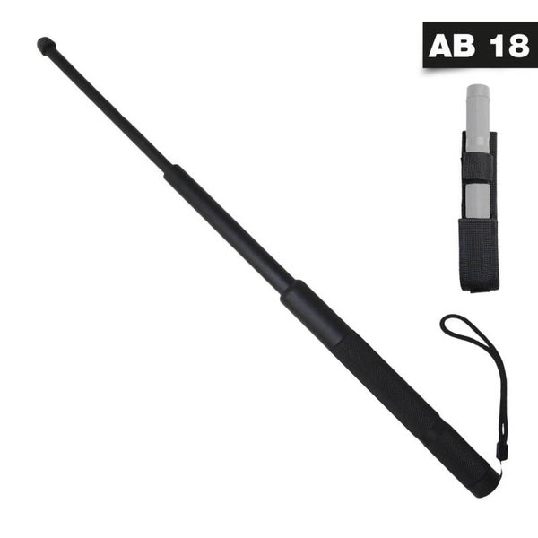 Carbon Teleskop Abwehrstock 21 Zoll (schwarz,Handschlaufe)
