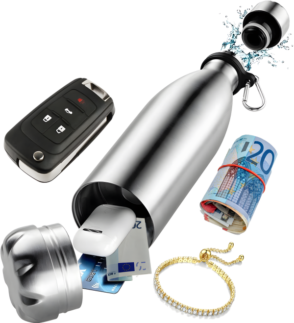 Safe (Ausführung: Edelstahlflasche) silber