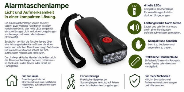Alarmtaschenlampe