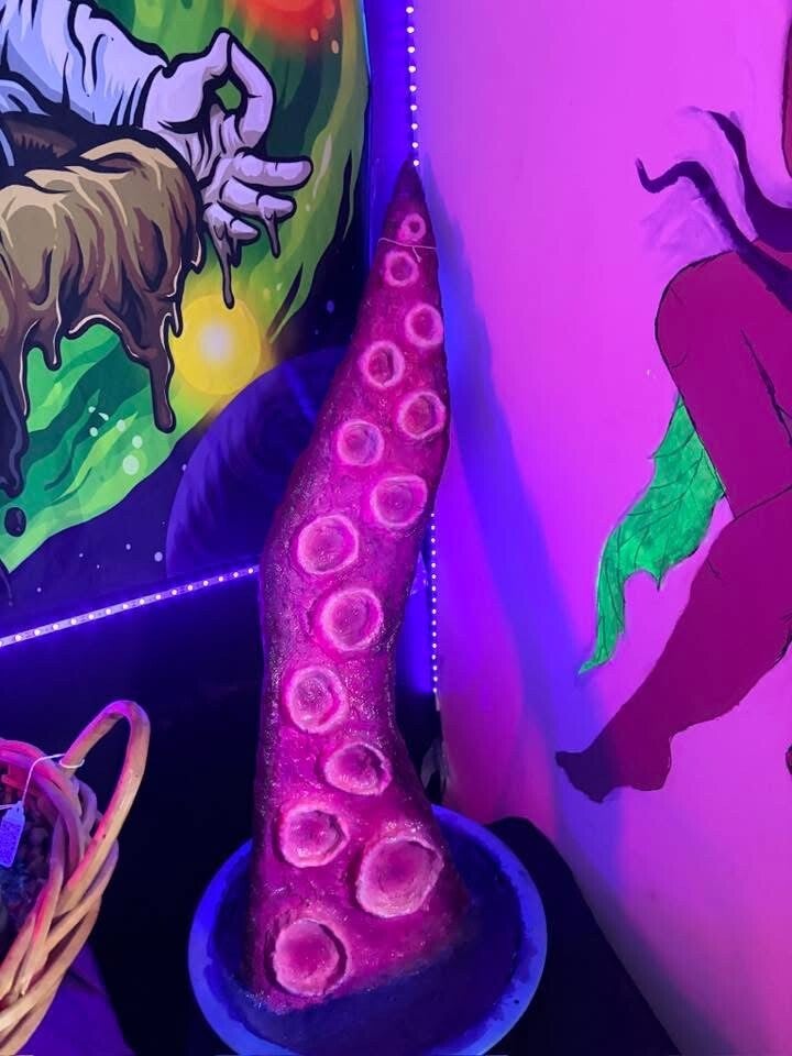 Homemade clay tentacle sculpture