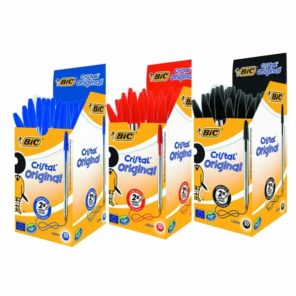 PENNE BIC CRISTAL MEDIUM CONFEZIONE 50 PZ