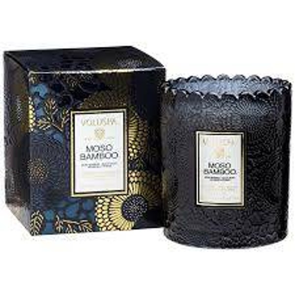 Moso Bamboo Boxed scalloped Candlepot