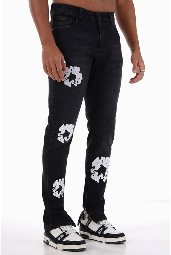 JEAN ZIPPED - BLACK