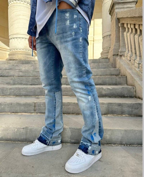 JEAN FLARE BLEU CIEL