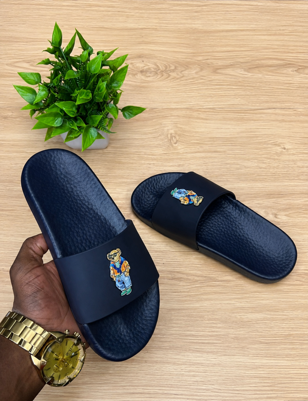 Claquettes Polo Bear – Bleu Marine
