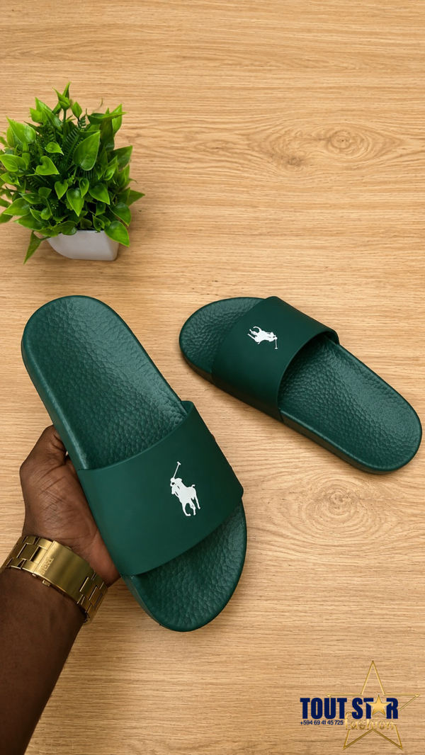 Claquettes Ralph Lauren – Vert