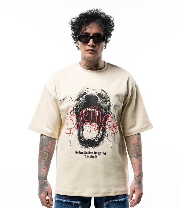 T-shirt Riches Paris Graphic – Beige