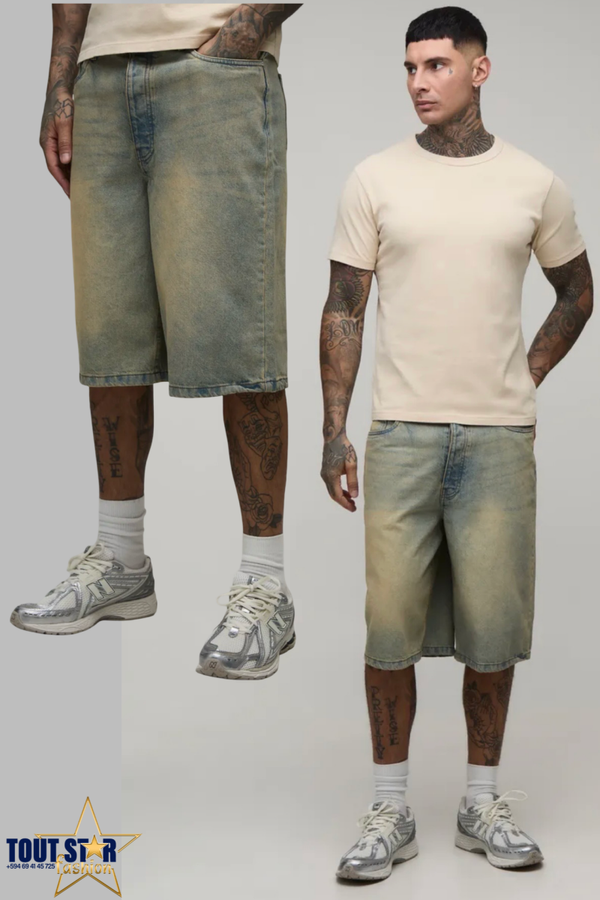Tall Relaxed Fit Jorts – Stonewash