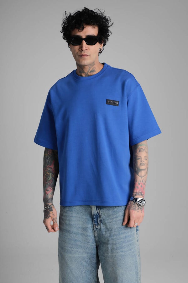 T-Shirt Riches Paris Logo Patch – Bleu