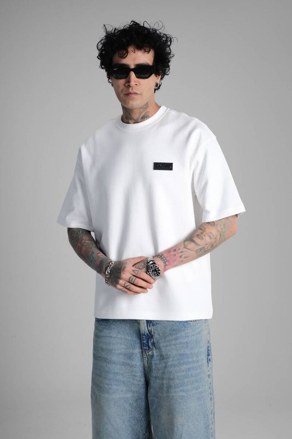 T-Shirt Riches Paris Logo Patch – Blanc