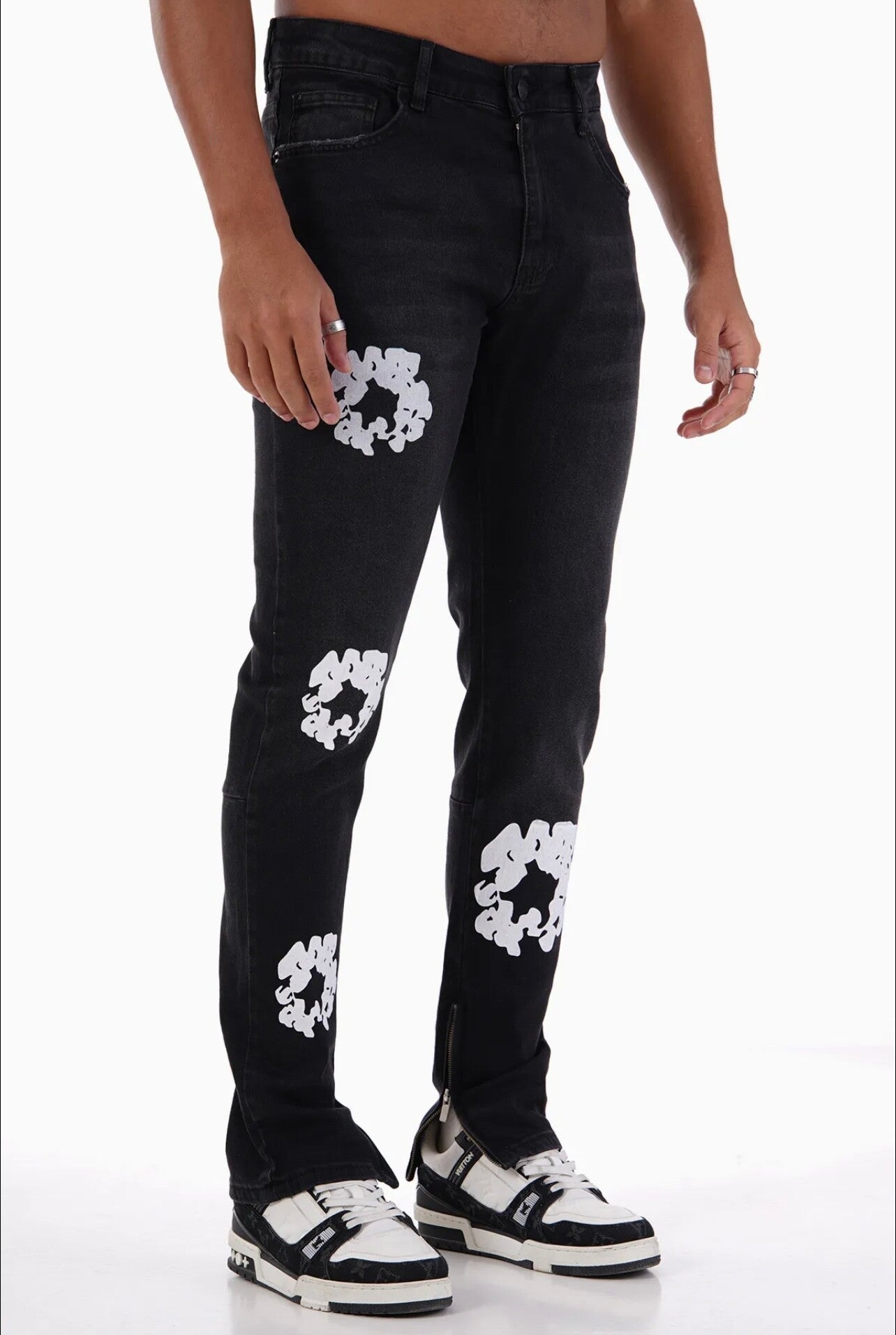 JEAN ZIPPED - BLACK